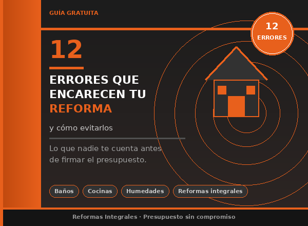Portada de la guía gratuita: 12 errores que encarecen tu reforma